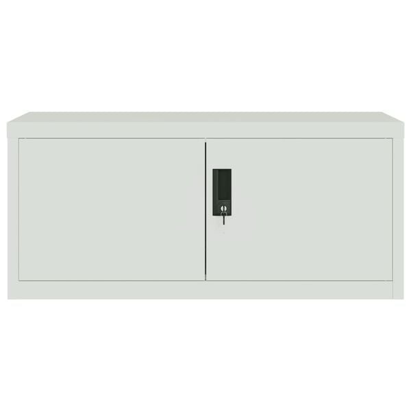 vidaXL File Cabinet Light grey Powder-coated steel Large