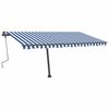 vidaXL Retractable Awning Blue and White