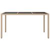 vidaXL Garden Table Beige and Black