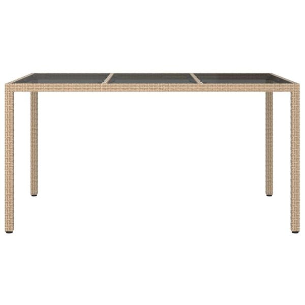 vidaXL Garden Table Beige and Black