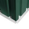 vidaXL Garden Shed Green Galvanized Steel Medium Garden Shed