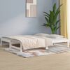vidaXL Day Bed White Solid pinewood Double