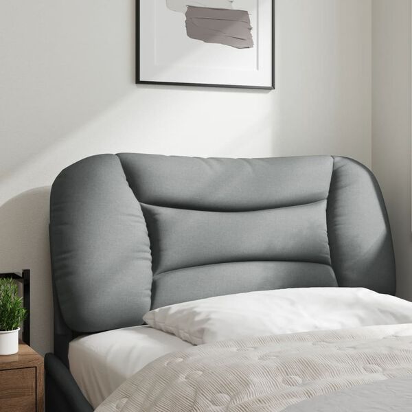 vidaXL Headboard Cushion Light Grey Polyester, PP fiber 31.5 in wide