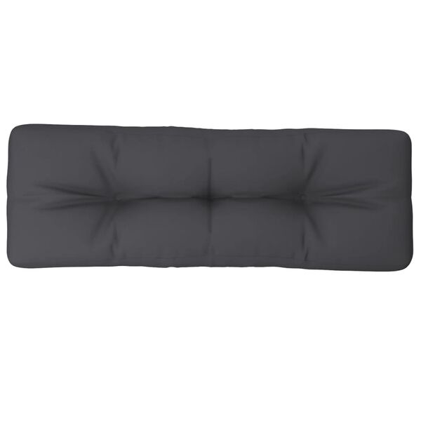 vidaXL Pallet Cushion Anthracite 100% Polyester 47.2 x 15.7 x 4.7 in