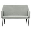 vidaXL Bench Light grey Velvet, Metal, Plywood 2-Seater Loveseat Bench