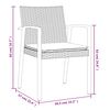 vidaXL 7 Piece Patio Dining Set with Cushions Poly Rattan and Steel