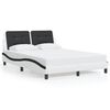vidaXL Bed Frame White and Black