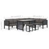 vidaXL Garden Lounge Set Anthracite Poly Rattan Large Modular