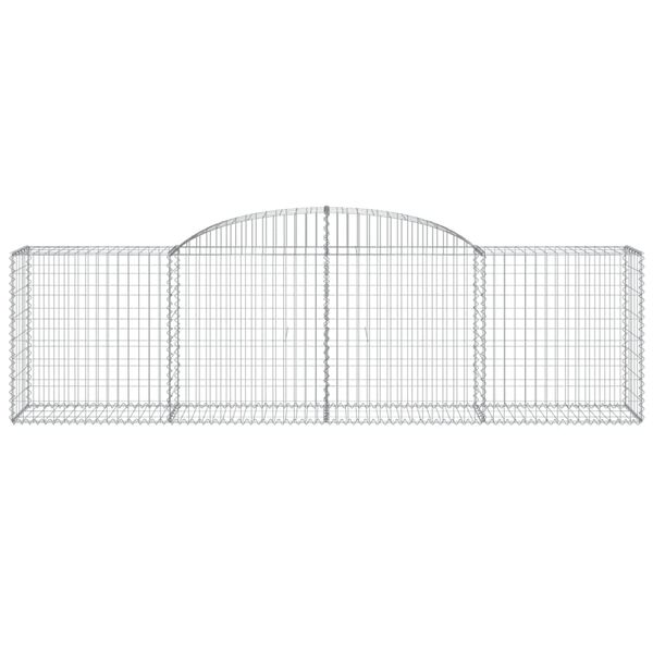 vidaXL Gabion Basket Set of 15 Silver Galvanized iron Large Durable