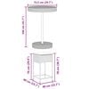 vidaXL Garden Bar Set Grey PE rattan, Steel, Polyester Medium