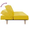 vidaXL Sofa Bed Light Yellow Fabric (100% polyester), plywood Standard