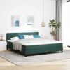 vidaXL Box Spring Bed with Headboard Dark green 70.9" x 78.7" Velvet