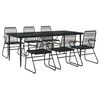 vidaXL Garden Dining Set Black