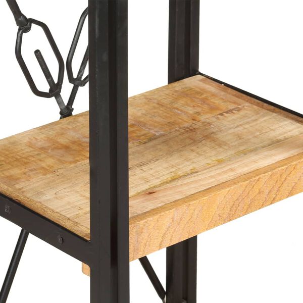 vidaXL Bookcase Natural wood grains, Black