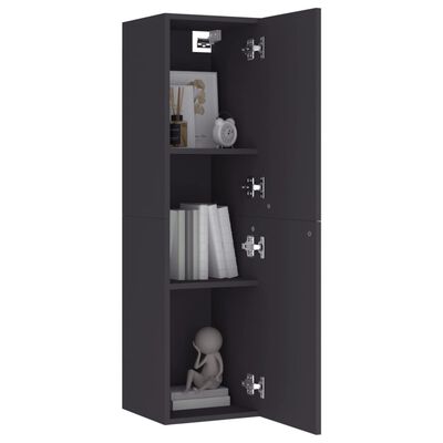 vidaXL TV Cabinets 2 pcs Gray 12"x11.8"x43.3" Chipboard