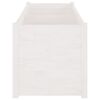 vidaXL Garden Planter White Solid pine wood 59.1 x 19.7 x 19.7 in