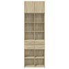 vidaXL Storage Cabinet Sonoma Oak Engineered Wood Tall Storage Cabinet