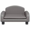 vidaXL Dog Bed Grey 50x40 x 11.8 " Faux Leather