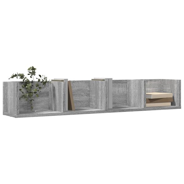 vidaXL Wall Cabinet Grey Sonoma Engineered Wood Large Wall Cabinet