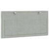 vidaXL Headboard Cushion Light grey Velvet (100% polyester), Foam