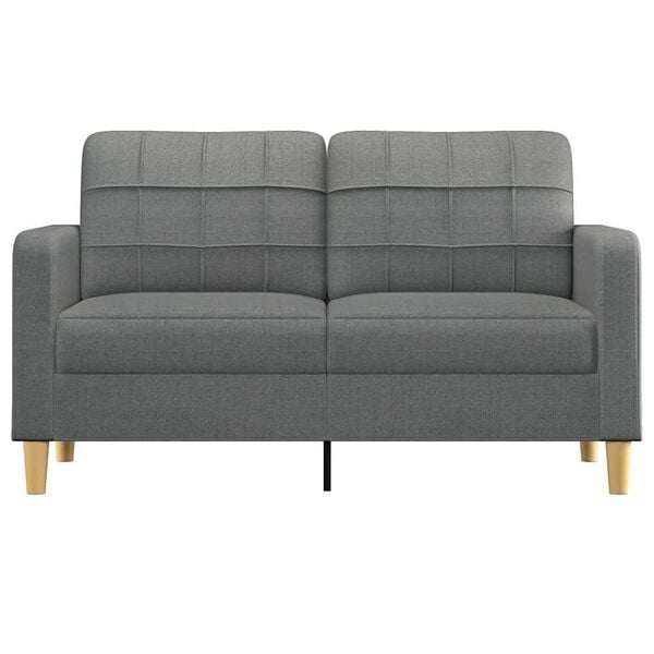 vidaXL 2-seater Sofa Dark Grey Polyester 55.1 in Seat width Durable