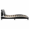 vidaXL Bed Frame "Viana" without Mattress Black and White 72"x83.9"Faux Leather