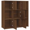 vidaXL Book Cabinet Brown Oak Engineered Wood Medium Book Cabinet