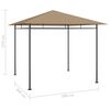vidaXL Gazebo Taupe Steel, fabric (100% polyester) with PA coating Large