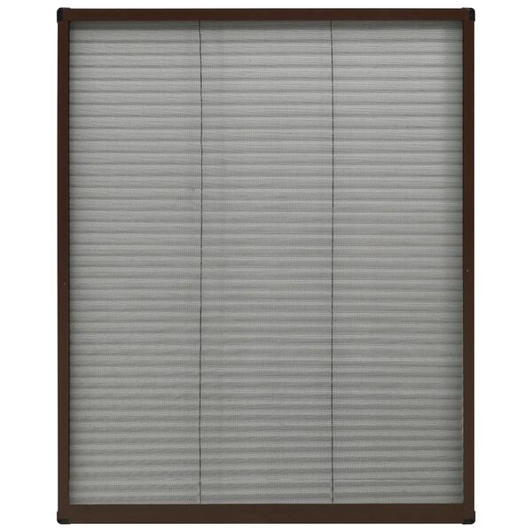 vidaXL Window Screen Brown frame with black mesh