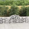 vidaXL Gabion Basket Set of 9 Silver Galvanized Iron Large Durable