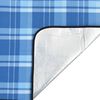 vidaXL Picnic Blanket Foldable Blue Plaid 78.7"x78.7" Velvet