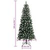 vidaXL Christmas Tree Green and white PVC, steel 59 in Decorative Inlays
