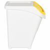 vidaXL Stackable Waste Bins with Lids 3 pcs White PP 31.7 gal