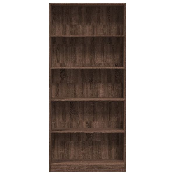 vidaXL Bookcase Brown oak Engineered wood Large Bookcase Rectangular