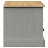 vidaXL TV Cabinet Grey Solid pine wood, engineered wood, metal Medium