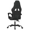 vidaXL Gaming Chair with Footrest Black Faux Leather