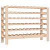 vidaXL Wine Rack 43.1x11.8x32.3" Solid Wood Pine