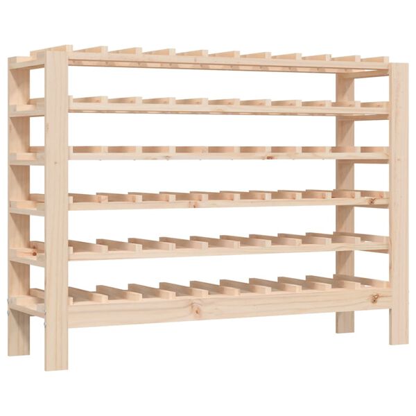 vidaXL Wine Rack 43.1x11.8x32.3" Solid Wood Pine
