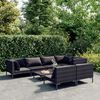 vidaXL Garden Lounge Set Dark grey Powder-coated steel Large