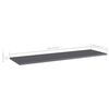 vidaXL Shelf Set of 4 High Gloss Grey Engineered Wood 39.4 x 11.8 in