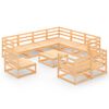 vidaXL Garden Lounge Set Natural Pine Solid Pinewood Medium Modular