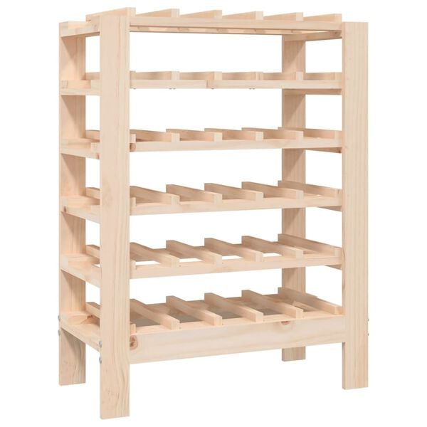 vidaXL Wine Rack 24.2x11.8x32.3" Solid Wood Pine