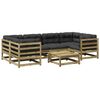 vidaXL Garden Sofa Set Anthracite Solid Pine Wood Large Modular