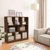 vidaXL Book Cabinet Brown Oak Engineered Wood Medium Book Cabinet