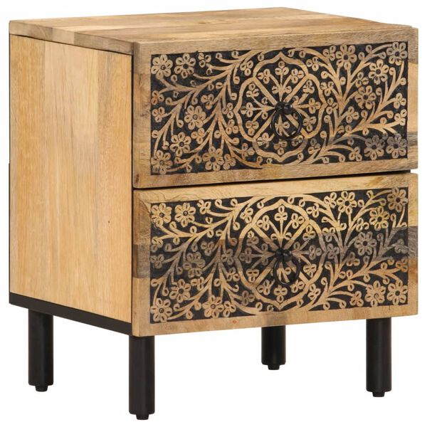 vidaXL Bedside Cabinet 15.7"x13"x18.1" Solid Wood Mango