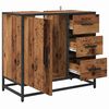 vidaXL Bathroom Cabinet with Drawer Old Wood 25.59 x 12.99 x 23.62 in