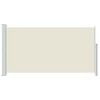 vidaXL Side Awning Cream Polyester (Screen), Steel (Stand) 63x118 in