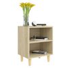vidaXL Bed Cabinet Sonoma Oak Engineered wood, solid eucalyptus wood