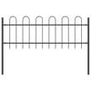 vidaXL Garden Fence 4 pcs Grey 22.31 x 1.97 ft Powder-coated Steel