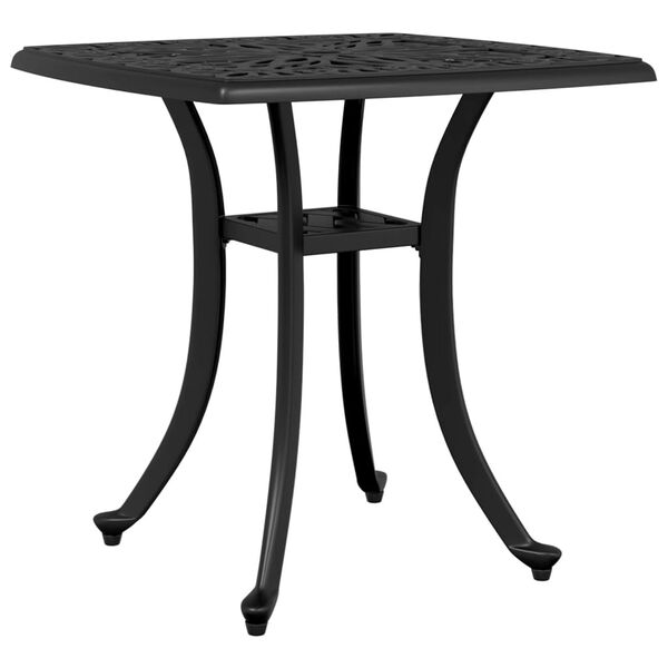 vidaXL Garden Table Black Cast Aluminum Medium Durable Garden Table